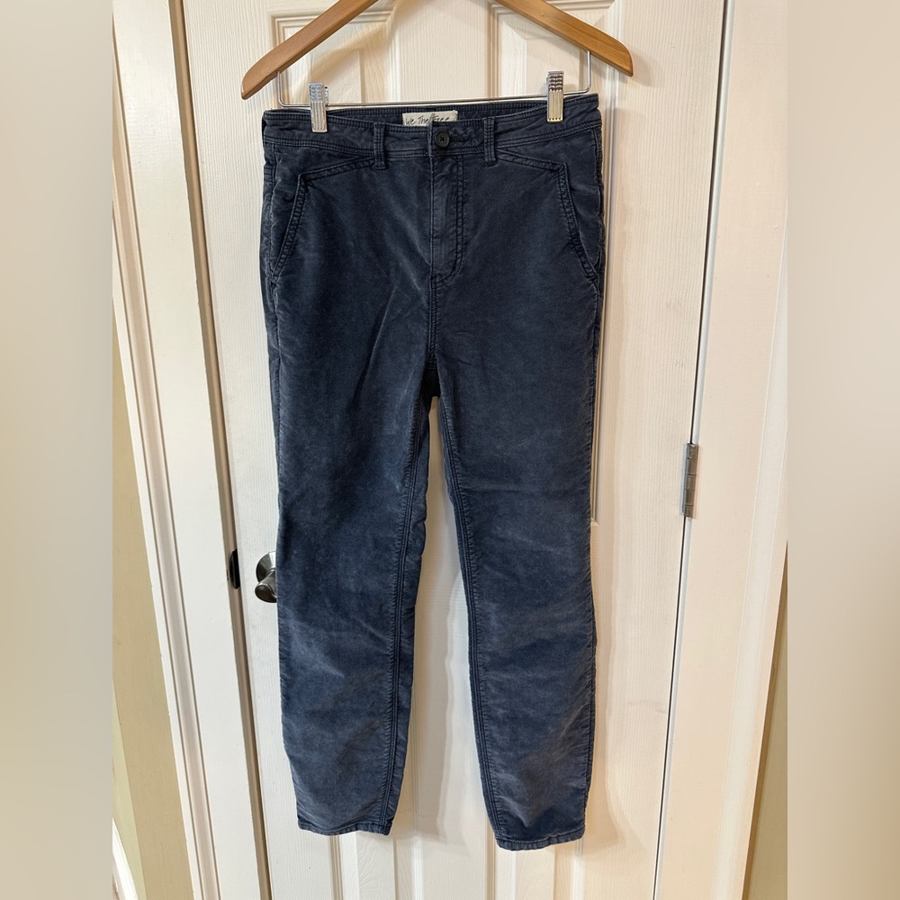 Free people we the free grey straight leg corduroy pant size 4
